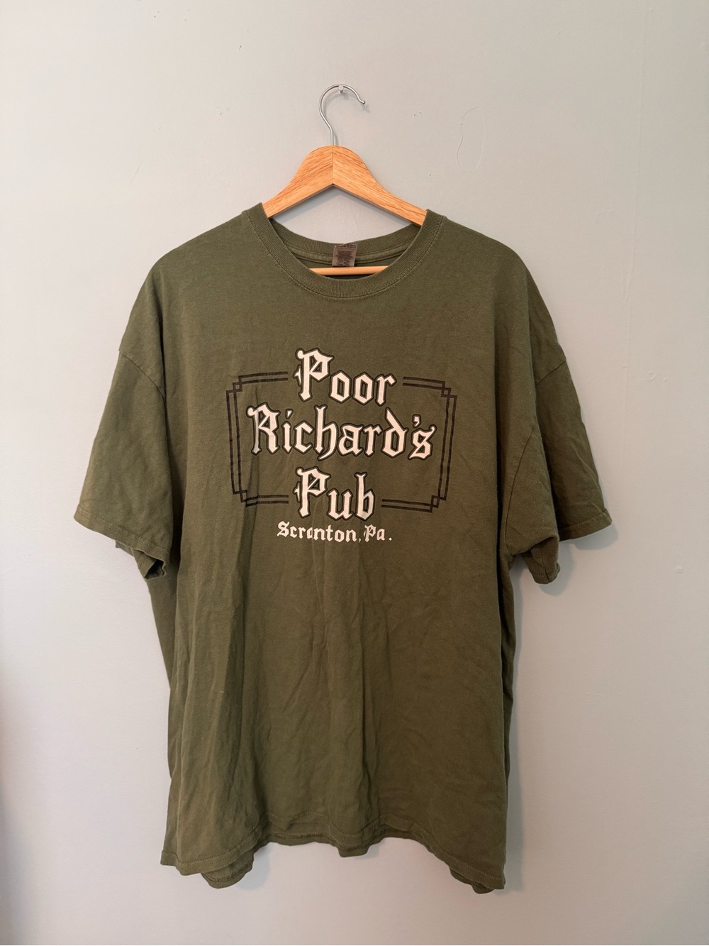 The Office Olive Green 'Poor Richard's Pub' Graphic Tee